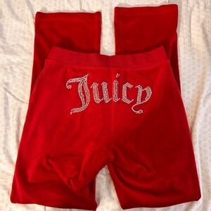 Juicy couture women’s red jogger tracksuit pants